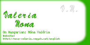 valeria mona business card